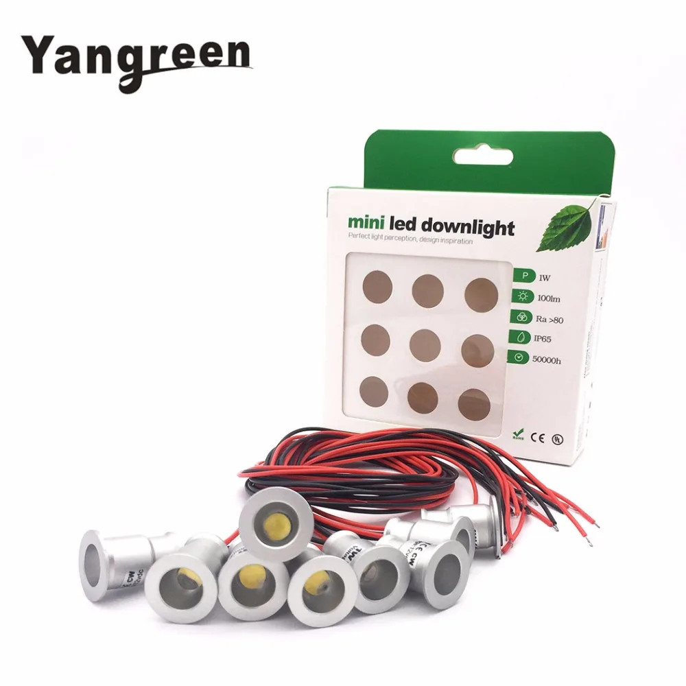 Мини светодиодный светильник для шкафа YanGreen 1 Вт мини 9 шт./лот фотолампа