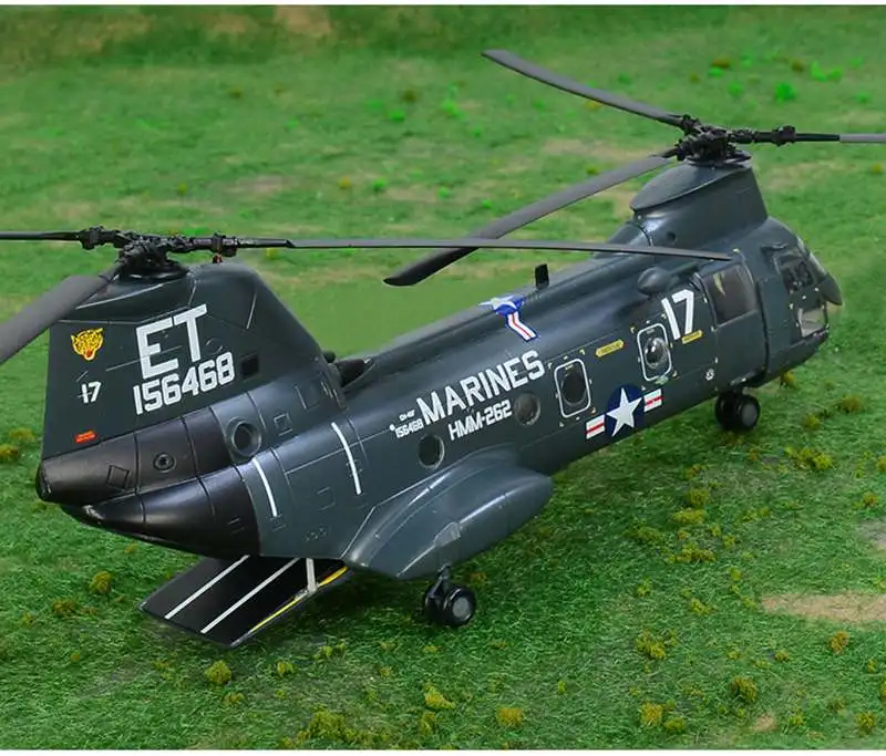 Предварительно построенный 1/72 CH-46 морской рыцарь средний подъем тандемный ротор транспортный грузовой вертолет хобби Коллекционная готовая пластиковая модель