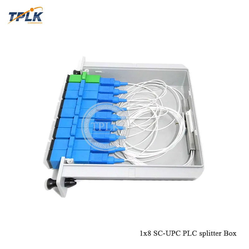 6% Off Free Shpping 5Pcs/Lot SC UPC PLC 1X8 Splitter Box Optical Coupler Cassette Fiber | Мобильные телефоны и аксессуары