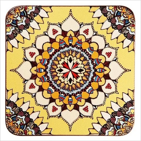 color 6 1 шт. Datura цветок натуральная квадратная пробковая подставка кофейная чашка коврик термостойкая пробковая подставка для чая горячий напиток подставка для вина Настольный Декор - Цвет: color 6