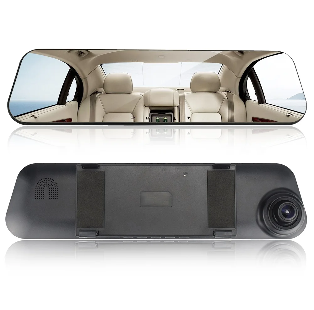4.3 Inch Car Dvr Mirror Dual Dash Camera Full HD 1080P Cam Rearview Digital Video Recorder Auto Camcorder | Автомобили и