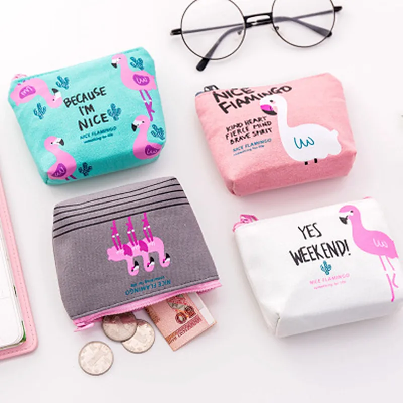 Холщовый Кошелек для монет с изображением Гавайского фламинго тропивечерние