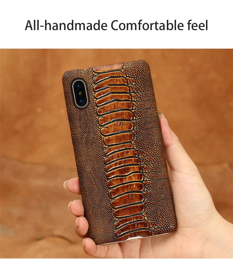 LANGSIDI натуральная кожа Страусиные Чехлы для Galaxy S10 S10E S9 Plus S6 S7 Edge S8 Чехол для мобильного телефона для samsung Note 9 роскошный