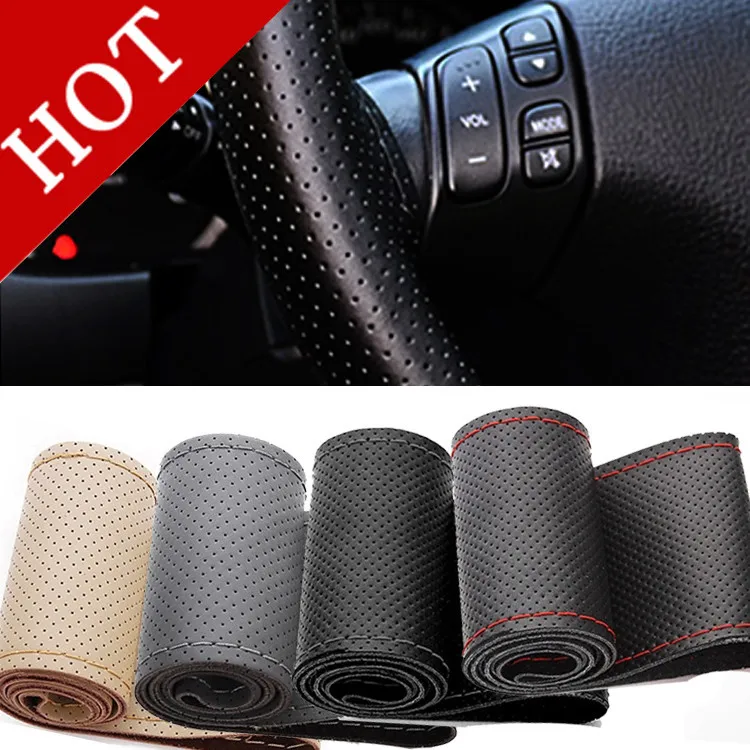 Для TATA Indigo Новый Искусственный Автомобилей Кожаный Руль Обложка С Иголок и Ниток