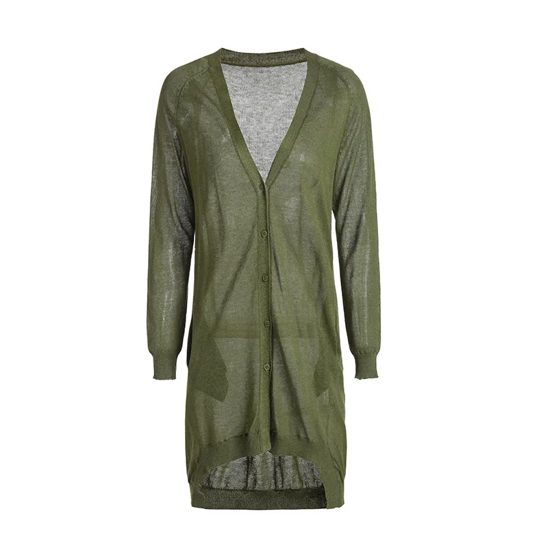 Thin knit cardigan sweater female 2018 New spring women jacket in the long section of a hollow loose shawl summer MX013 |