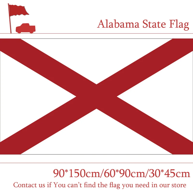 

90*150cm 60*90cm Flag of Alabama State of USA 30*45cm Car Flag