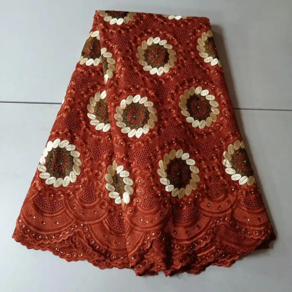 Нигерийское кружево высокое качество 2019 Африканский чистый хлопок швейцарская