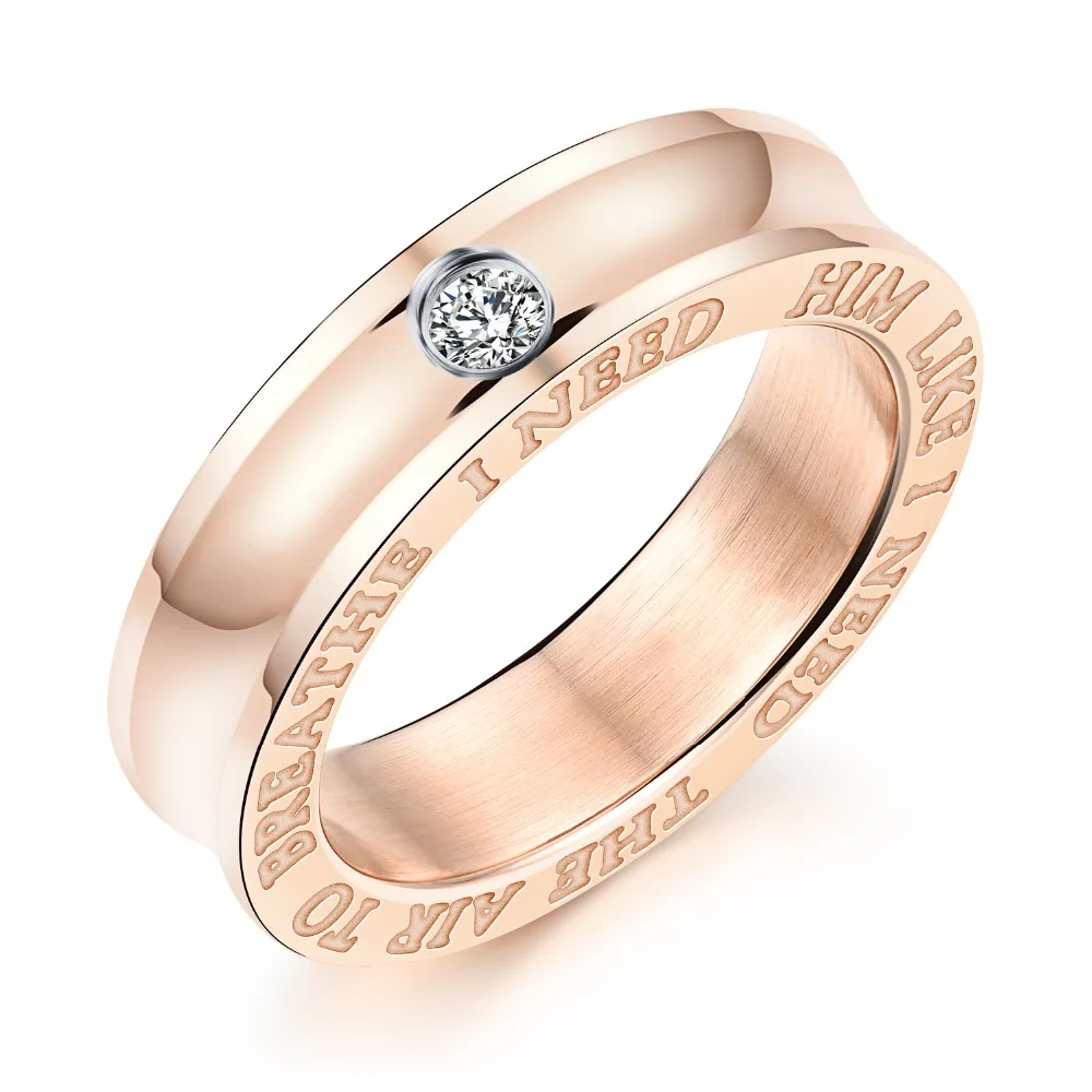 Любовь судьба Классический Черный Розового Золота Цвета Нержавеющей Стали Пары