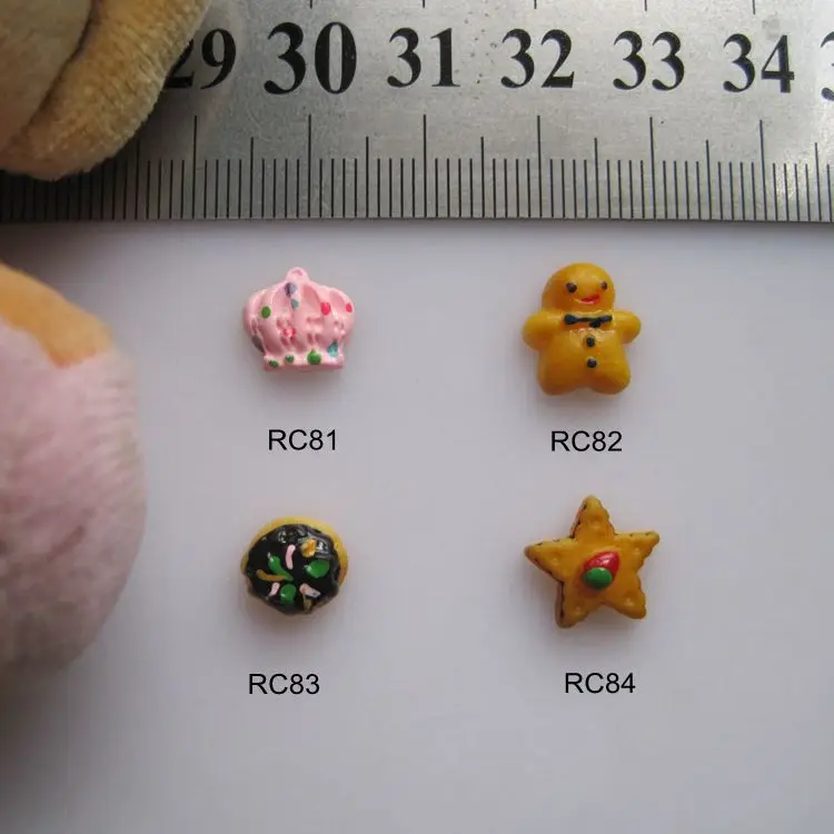 RC81-84 30pcs/bag Cartoon Crown Snowman Star Cake Resin Deco Nail Art Decoration DIY | Красота и здоровье