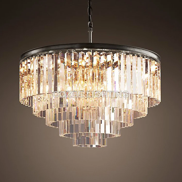 Винтажные люстры светодиодное освещение современная Хрустальная Призма люстра