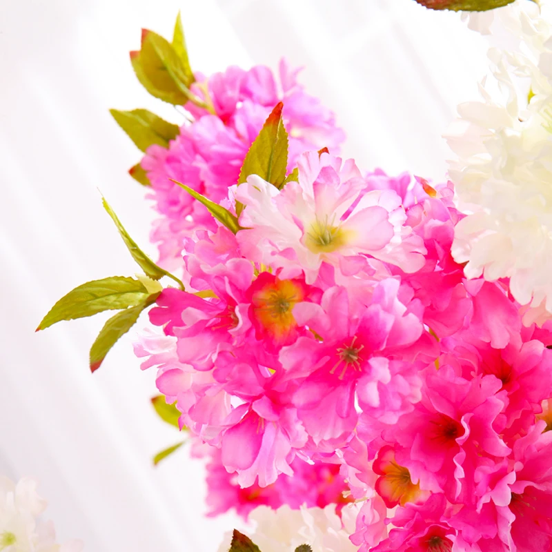 Длинный стебель искусственные цветы шелковая Ветка сакуры цветок для стола