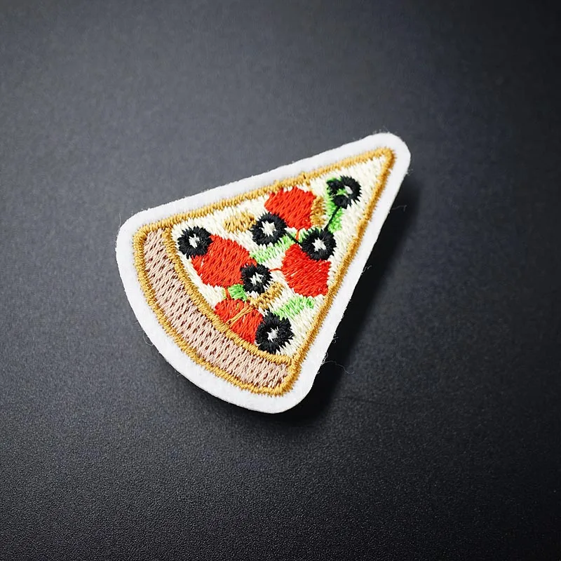 Pizza (Size:3.3X4.4cm) DIY Cloth Badges Mend Decorate Patches Jeans Bag Clothes Apparel Sewing Decoration Applique | Дом и сад