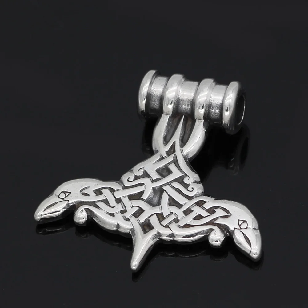 Нордический молоток Тора из нержавеющей стали Mjolnir odin raven ожерелье с подвеской в