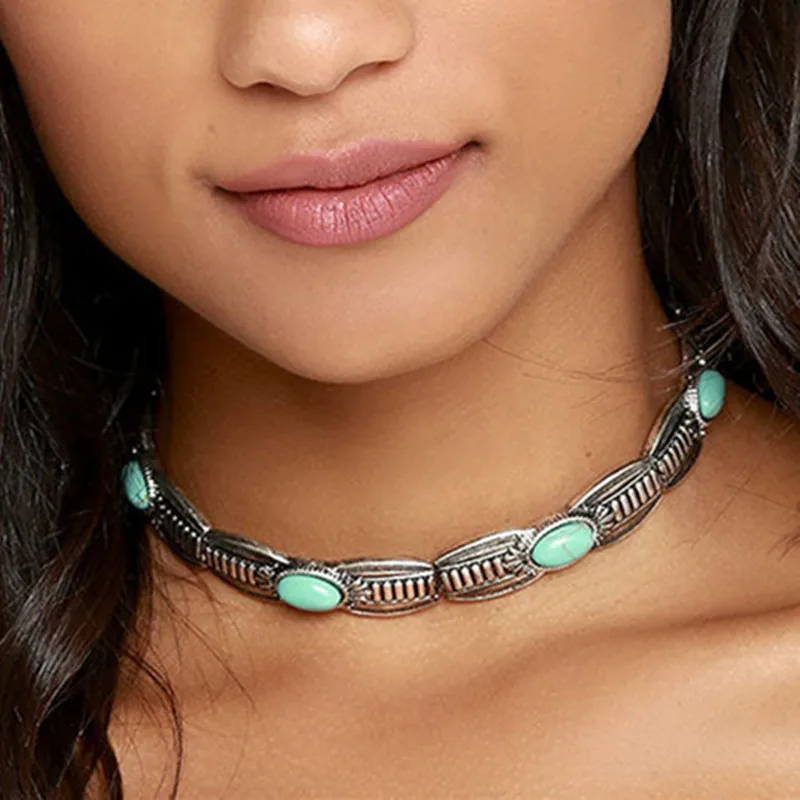 Женское винтажное этническое ожерелье collares богемское Колье чокер модные