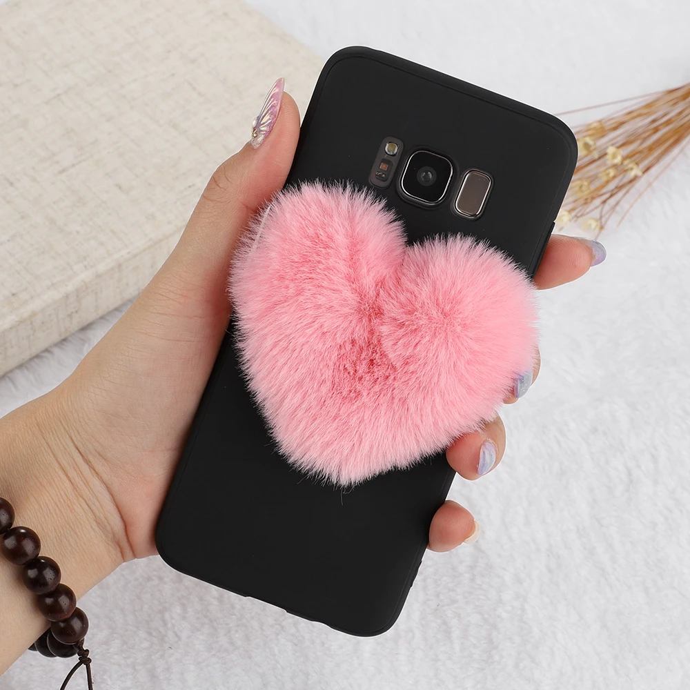 L-FADNUT Меховой чехол для samsung Galaxy S10 S10E S9 S8 Plus S7 Edge Роскошный милый плюшевый Силиконовый противоударный мягкий ТПУ защитный чехол