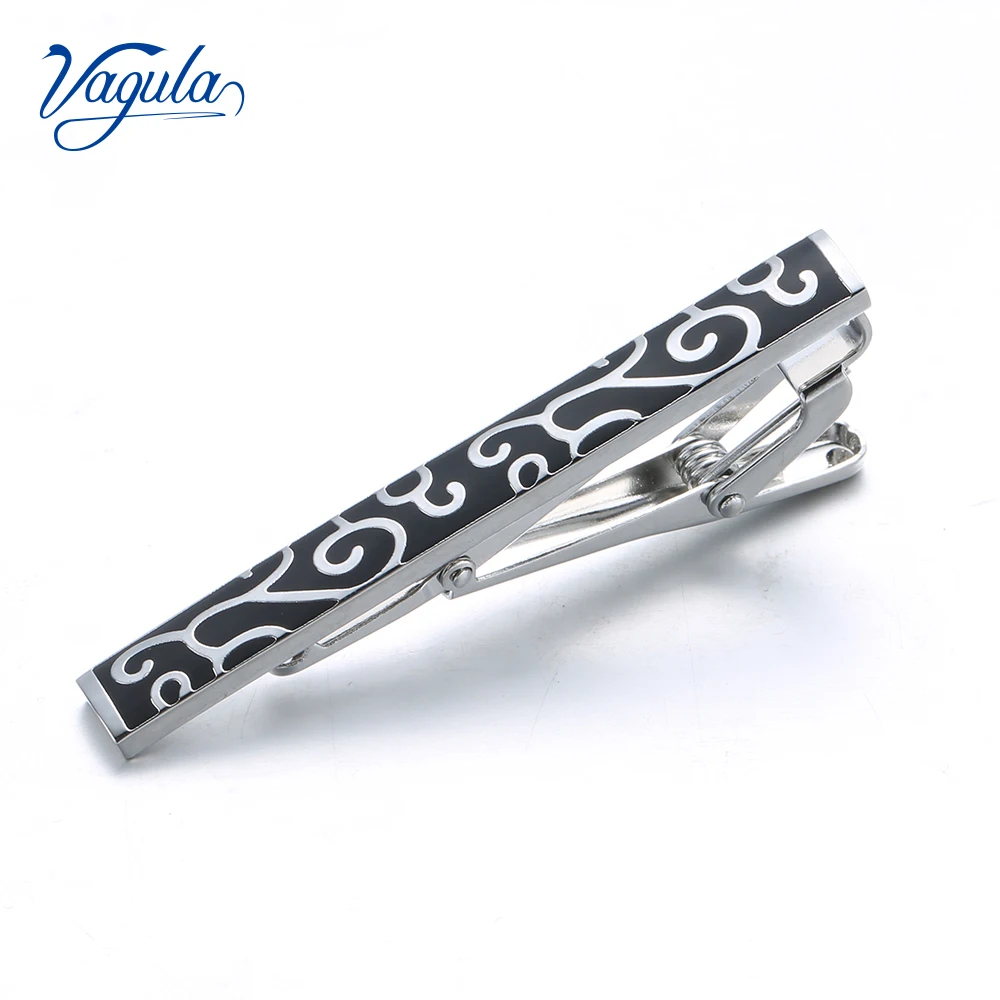 

VAGULA Tie Clip Top Luxury Brand Classic Tie Pin Clasp Bar Male Business Necktie Clip Clasp Men Jewelry 51