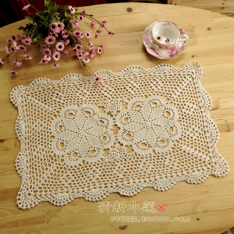 Хлопок крючком диван подлокотник чехол кружева doilies Ностальгический Винтаж хлопок украшение обеденный стол коврик чехол
