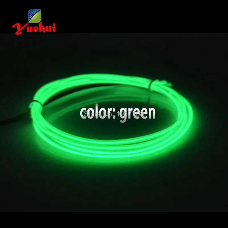 Зеленая трубчатая Веревка EL 1 м гибкая неоновая холодсветильник ка для дома