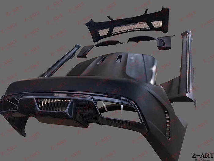 Z-ART широкий обвес для W204 real C 63 AMG широкий обвес для W204 C63 AMG купе модифицированный обвес для W204 C63 AMG 2011
