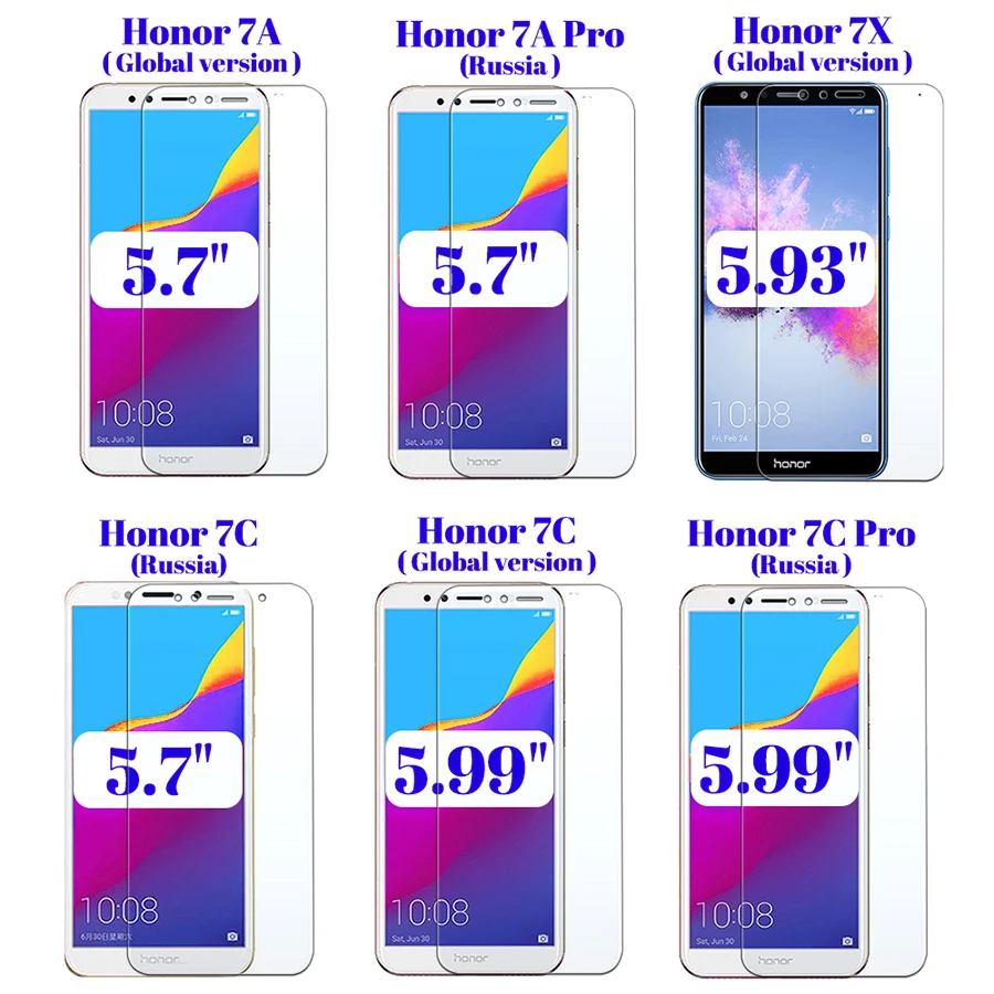 Защитное стекло для huawei honor 7a 7 a 7c c 7apro 7cpro|Защитные стёкла и плёнки телефонов| |