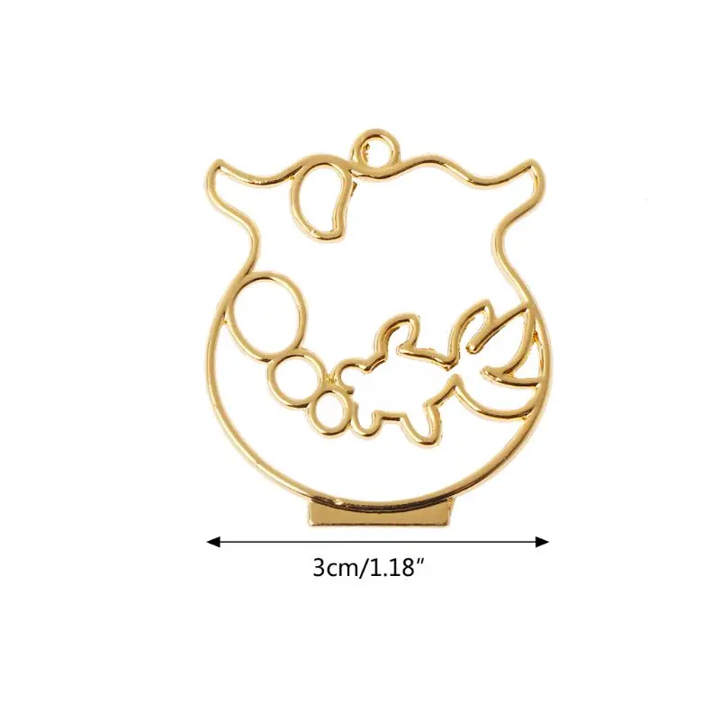 5 шт. подвеска в виде чаши с золотой рыбкой|Инструменты и оборудование для