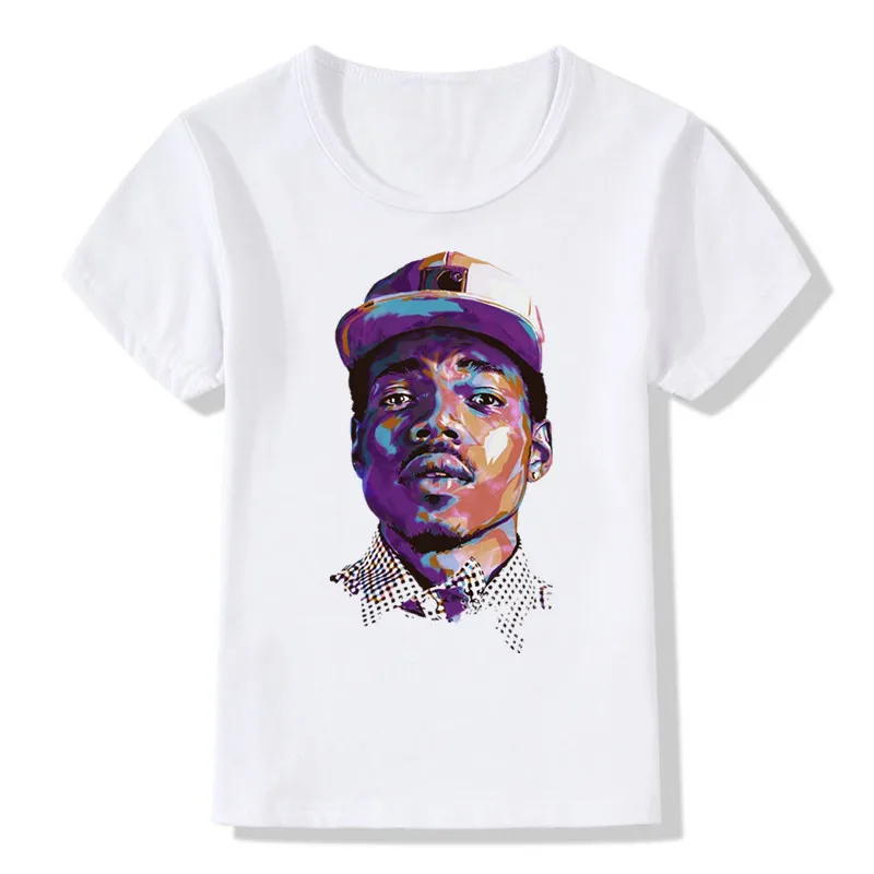 Детская модная футболка в стиле хип хоп с принтом Chance The Rapper детские летние топы