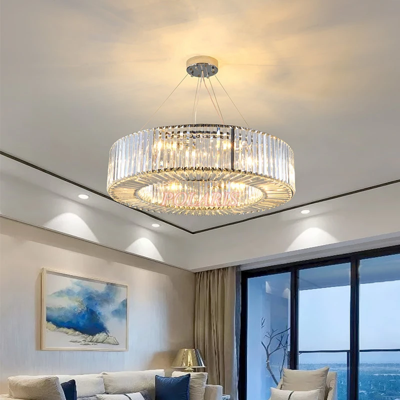 Современная хрустальная люстра светодиодное освещение подвесной светильник для