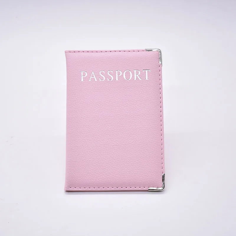 Pink Модная дорожная Обложка для паспорта, розовая Женская однотонная качественная Обложка для паспорта из искусственной кожи, многофункциональный чехол для паспорта - Цвет: Pink