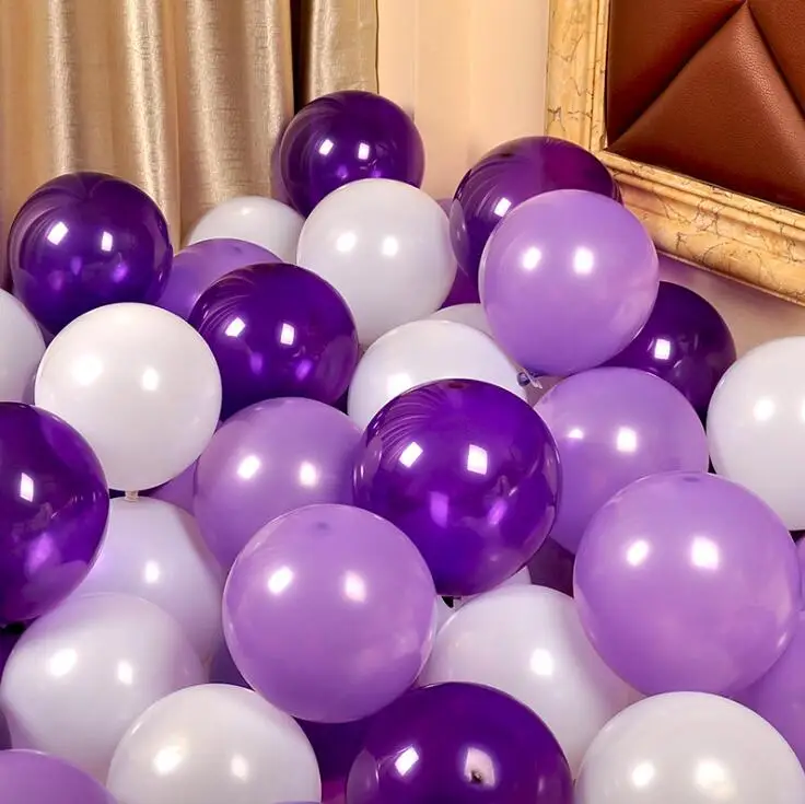 Фиолетовый латексный надувной воздушный шар свадебные украшения с надписью Happy