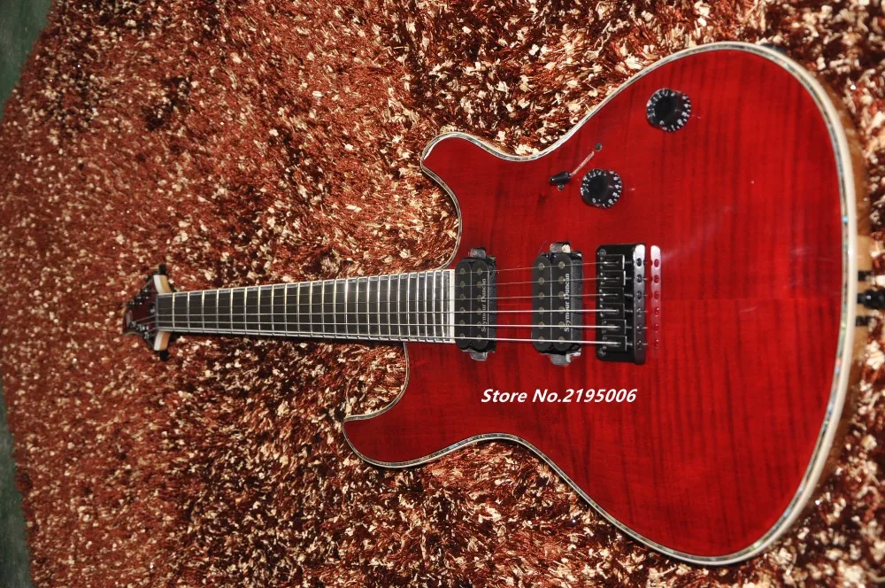 Mayones regius 6 строки электрогитара Шеи через тело Красный клена Негр гриф Seymour duncan