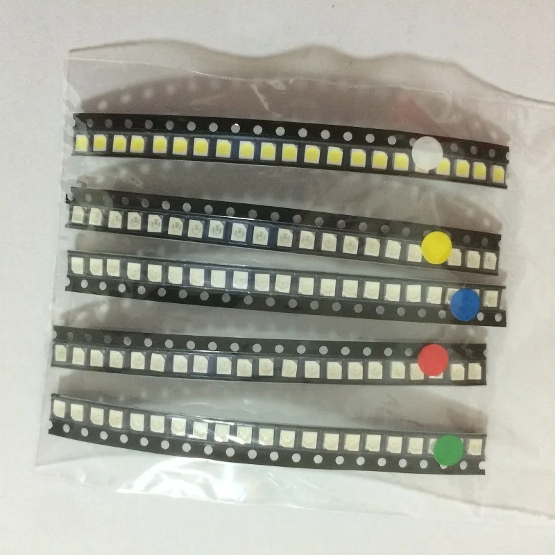 

100pcs/lot 1210 light Package LED Package Red White Green Blue Yellow each 20pcs 3225 led
