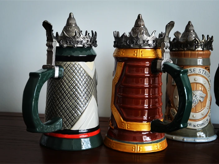 Новая игра престолов SIGNATURE STEINS HOUSE STARK Lannister Targaryen baratheon 22 oz Керамическая Пивная кружка STEIN