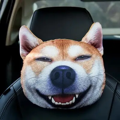 3D креативная Автомобильная подушка для шеи для вождения, комфортная подушка для путешествий, Автомобильная подушка для шеи с регулируемым ремнем P35 - Цвет: Розовый