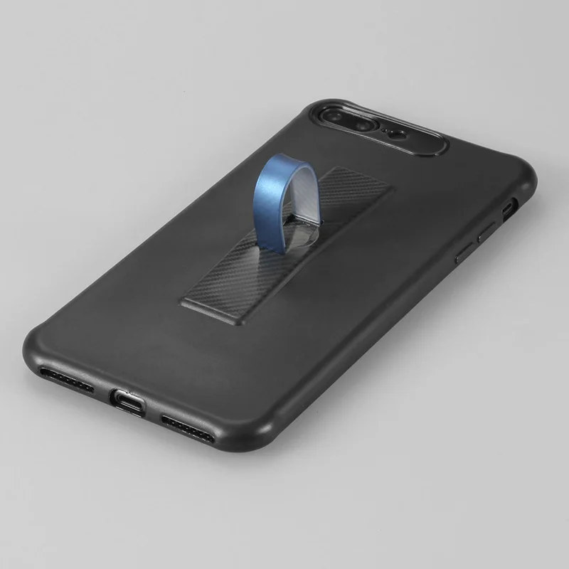 Чехол для iPhone 6 6S 7 8 Plus X XS из мягкого силикона TPU с матовым покрытием и простым дизайном, задняя крышка с ремешком для пальца.