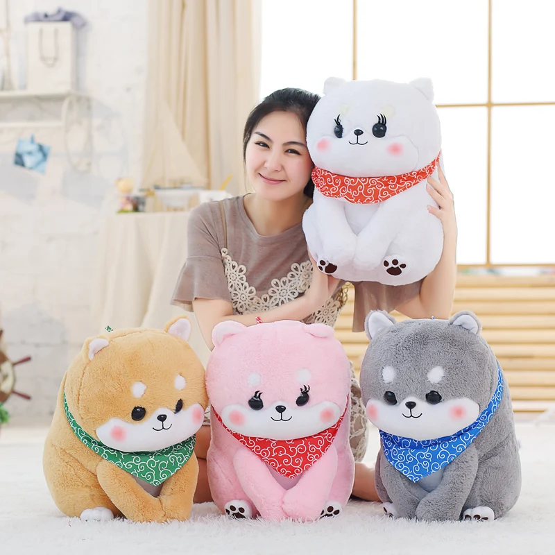PUNIDAMAN Cute Cartoon Stuffed Animals Shiba Inu Plush Toy Dog with Blanket - Soft Pillow Christmas Gift for Kids image 2
