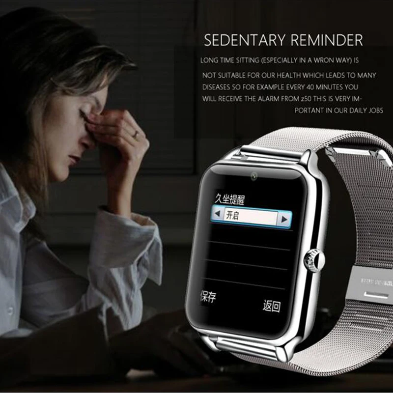 New Metal strap Smart Watch Z50 2G Internet Support SIM TF Card Wearable Devices SmartWatch For Apple Android Phone. | Электроника