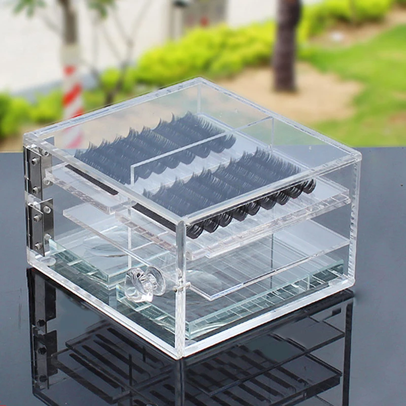 

6 Layers Individual Eyelash Organizer Acrylic Eyelash Extension Storage Box Grafting False Eyelash Storage Box Show Case