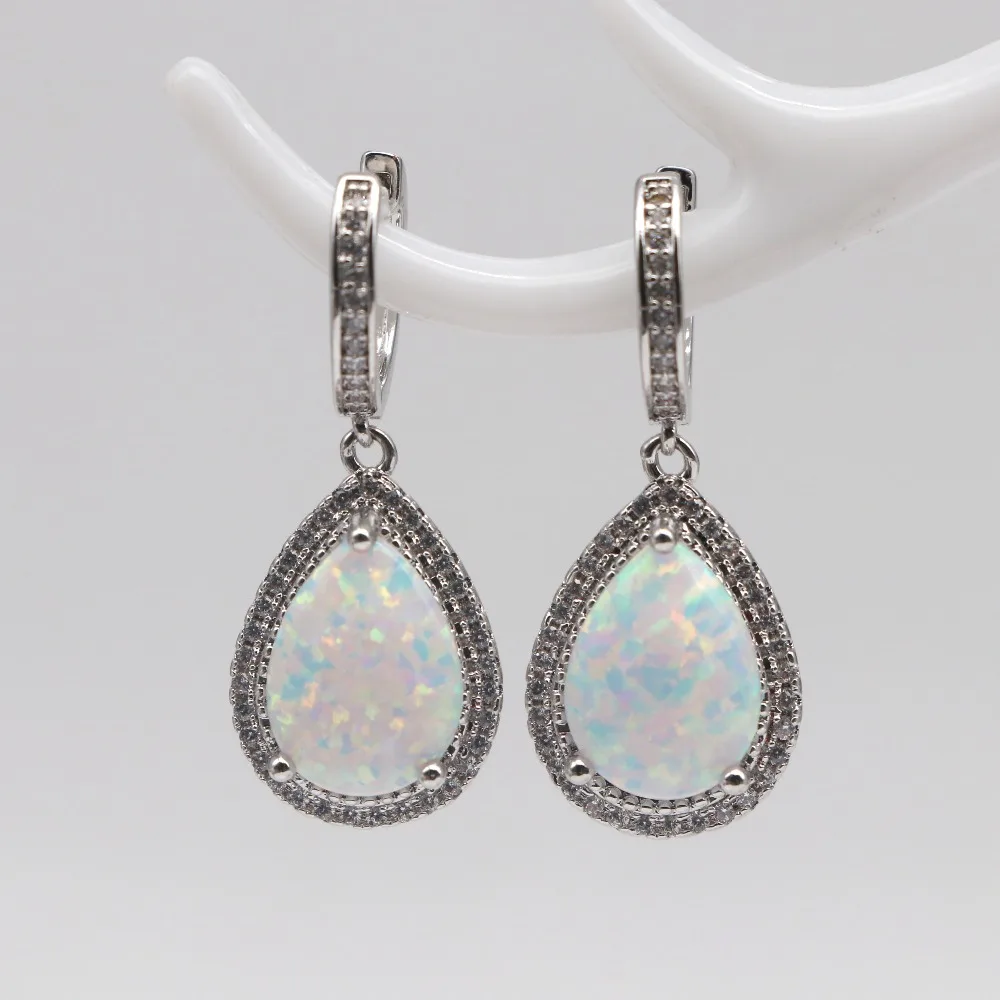 

JLE006 New Hot Blue Opal Drops Earrings Women's Jewelry Gifts