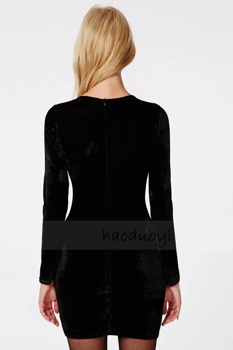 playful cat face embroidered dress sexy one step women fashion bodycon for wholesale and free shipping haoduoyi | Женская одежда