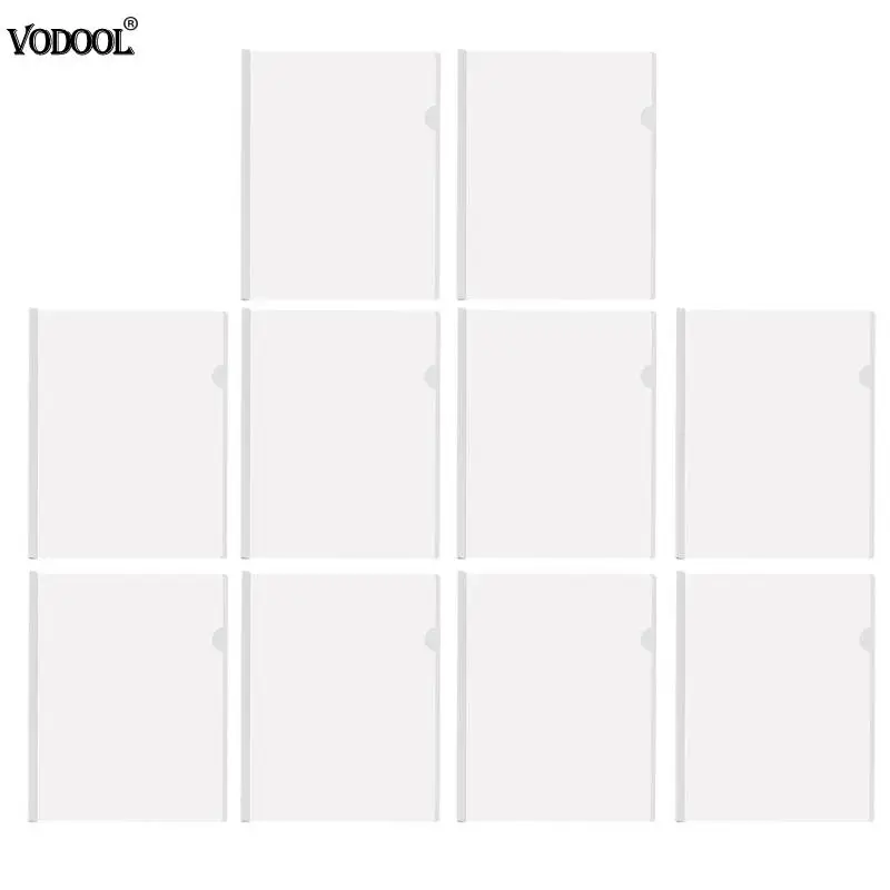VODOOL 10 шт A4 прозрачная папка документ Бумага Тетрадь Boob крышка вставки файла презентационная папка Сумка офиса - Цвет: Белый