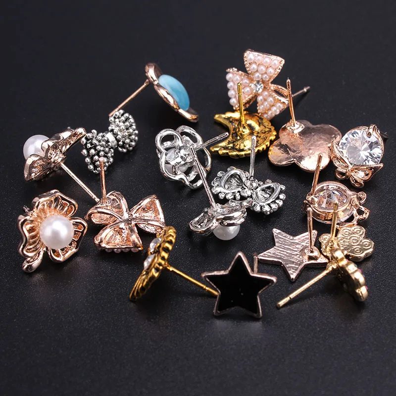 Оптовая продажа модные золотые серьги в случайном стиле для девушек ювелирные