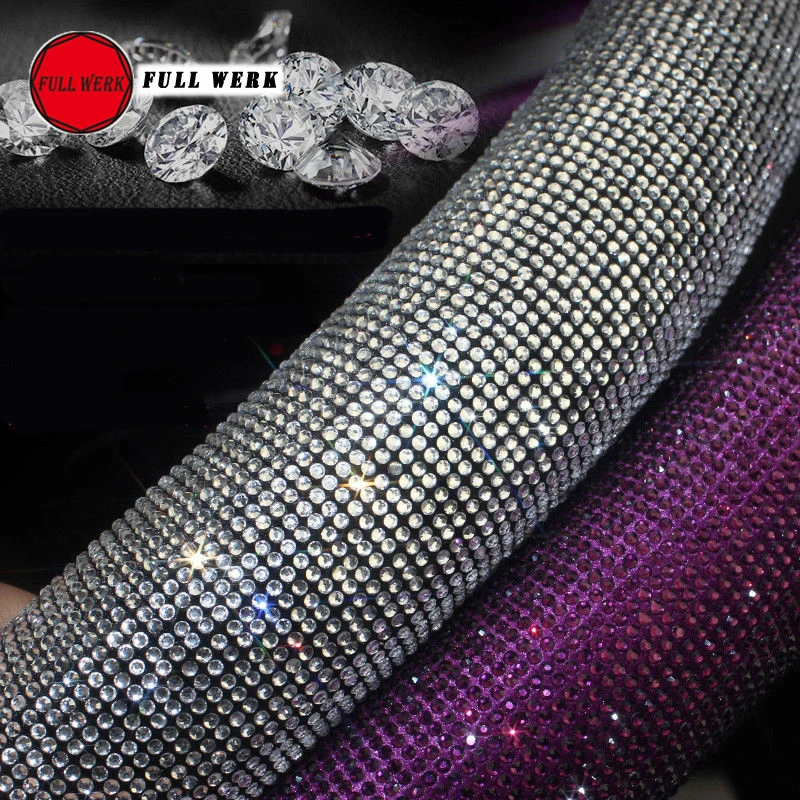 1pc 38cm Crystal Diamond Car Styling Steering Wheel Cover Protector for Women Girls Wrap Accessories | Автомобили и мотоциклы