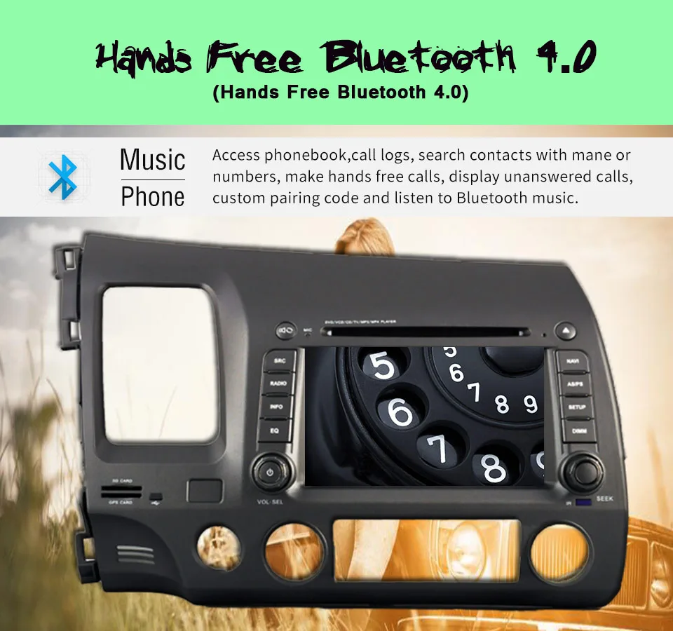 Автомагнитола на android 10 0 для Honda Civic 2006 2007 2008 2009 2010 2011 автомобильный dvd плеер 4G