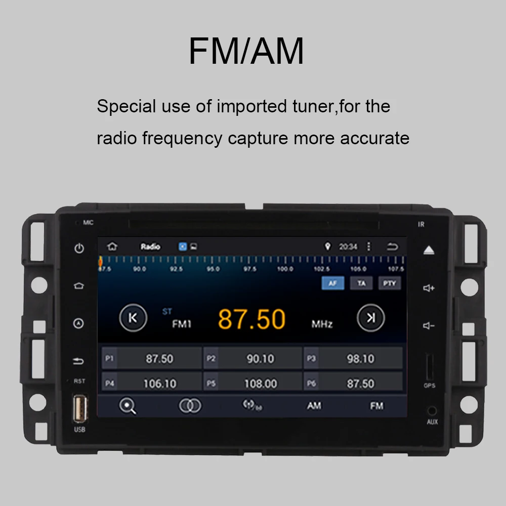 Полный сенсорный Android 9,0 Восьмиядерный 4 Гб ОЗУ для GMC Yukon/Tahoe/Acadia/Buick Enclave/CHEVROLET Suburban2007-2012 dvd-плеер автомобиля BT
