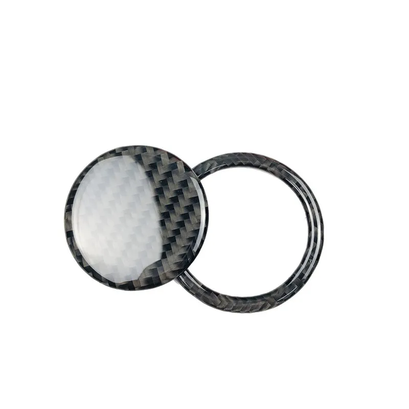 

Carbon Fiber A Key Start Circle Decoration Cover Trim 2pcs For Subaru BRZ TOYOTA 86 2013-17 Car Styling Ignition Ring Interior