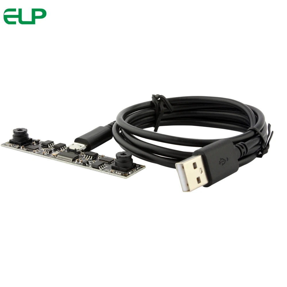 ELP Free driver 720P OV9712 UVC 60 градусов с двумя объективами Omnivsion стерео бинокулярная камера