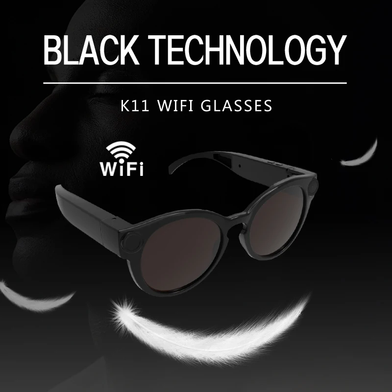 Мини камера с солнцезащитными очками 1080p Wi Fi микро поляризационными линзами HD