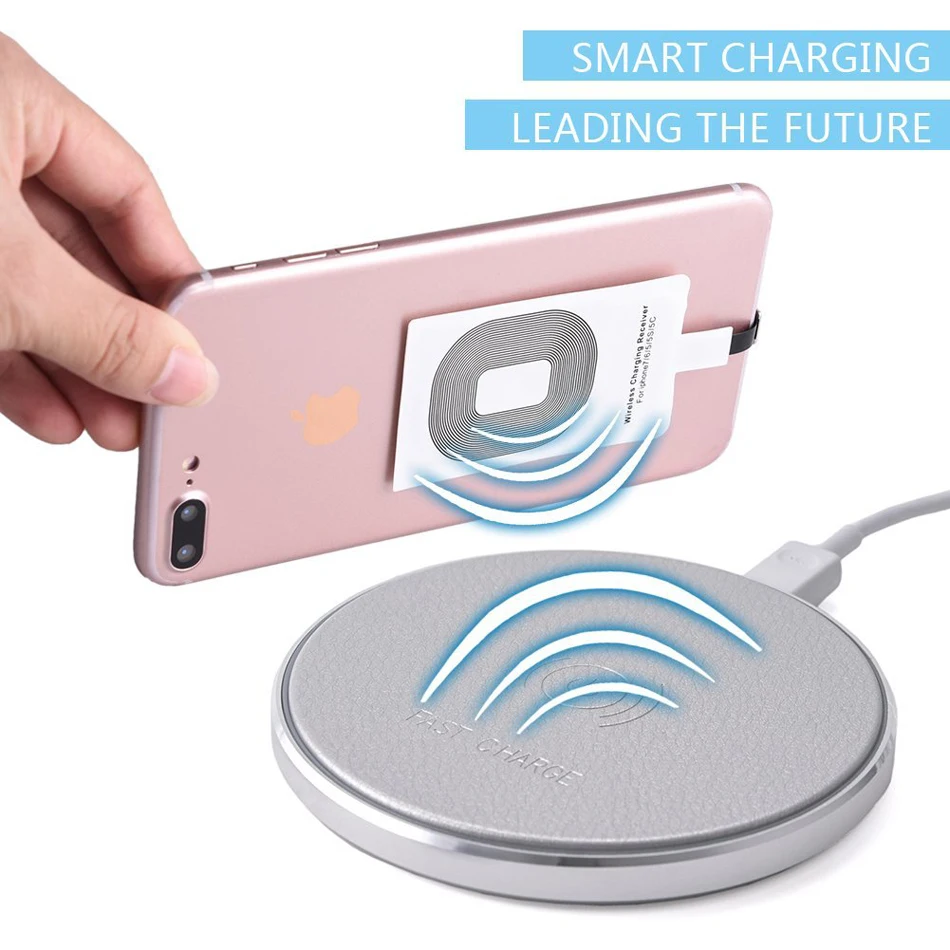 JKING Qi Wireless Charger Receiver Module Adapter for Apple iPhone 6 6S 7 Plus 5 S 5S SE Charging Receptor Pad Coil | Мобильные