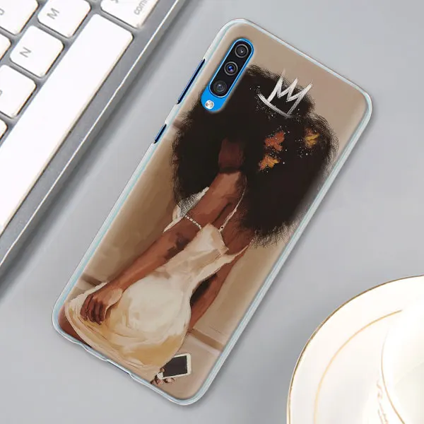 01 Красивые африканские курчавые девочек чехол для samsung Galaxy A30 A40 A50 A70 A6 A8 плюс A7 A9 M30 Футляр для телефона - Цвет: 01