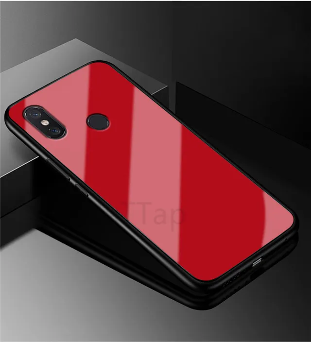 Red Чехол для Xiaomi mi 8, роскошный противоударный чехол из закаленного стекла с силиконовой рамкой, Жесткий Чехол для Xiaomi mi 8 mi 8 SE mi 9 SE CC9 CC9e mi 9, чехол - Цвет: Red
